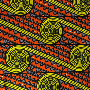 Yellow swirl motifs