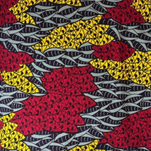 Feathered Radiance - Bright Yellow, Deep Red, Cool Gray